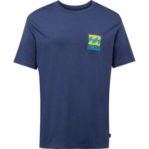 Tričko 'STAMP' Billabong marine modrá / tyrkysová / nebeská modř / žlutá