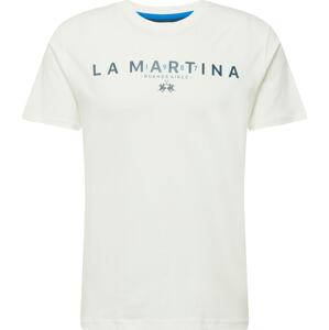 Tričko LA MARTINA modrá / marine modrá / offwhite