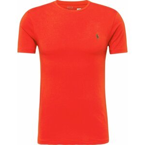 Tričko Polo Ralph Lauren olivová / oranžově červená