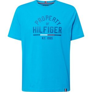 Tričko Tommy Hilfiger námořnická modř / azurová modrá / červená