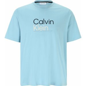 Tričko Calvin Klein Big & Tall světlemodrá / černá / offwhite