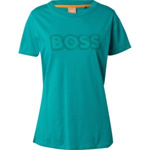 Tričko Boss Orange zelená / tmavě zelená