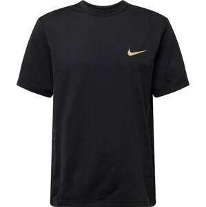 Funkční tričko 'HYVERSE' Nike béžová / černá