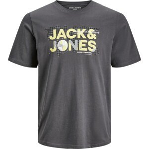 Tričko 'Dust' jack & jones světle žlutá / čedičová šedá / černá / bílá
