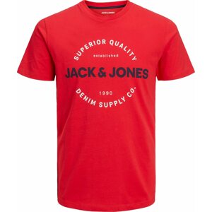 Tričko 'ANWAR' jack & jones námořnická modř / červená / bílá