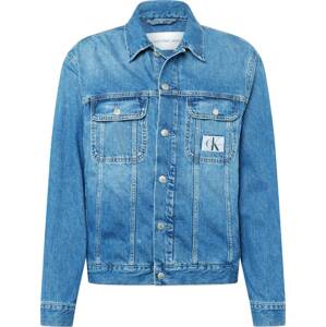 Přechodná bunda Calvin Klein Jeans modrá džínovina