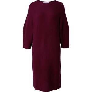 Úpletové šaty Pure Cashmere NYC burgundská červeň