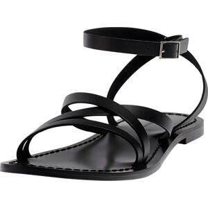 Páskové sandály Pull&Bear černá