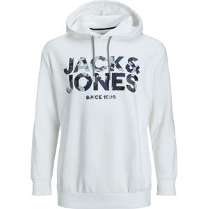 Mikina Jack & Jones Plus noční modrá / světle šedá / černá / bílá