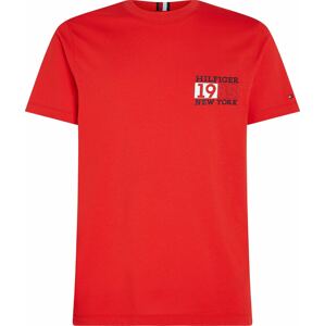 Tričko Tommy Hilfiger marine modrá / ohnivá červená / bílá