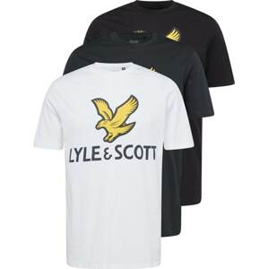 Tričko Lyle & Scott žlutá / antracitová / černá / bílá