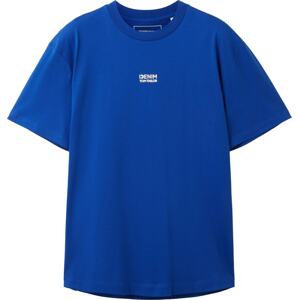 Tričko Tom Tailor Denim modrá / bílá