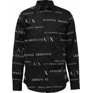 Košile Armani Exchange černá / offwhite