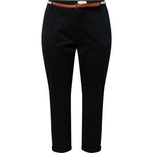 Chino kalhoty 'BIANA' Only Curve okrová / černá / offwhite