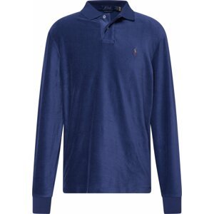 Tričko Polo Ralph Lauren námořnická modř / světlemodrá / tmavě hnědá