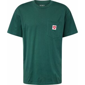 Tričko Carhartt WIP smaragdová / červená / bílá