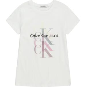 Tričko Calvin Klein Jeans šedá / růžová / černá / bílá