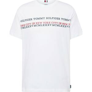 Tričko Tommy Hilfiger červená / černá / bílá