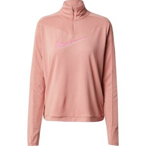 Funkční tričko Nike pink / starorůžová / bílá