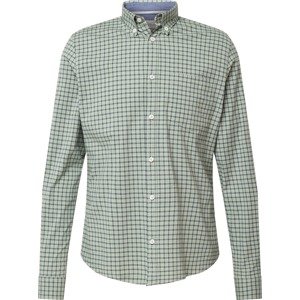 Košile s.Oliver antracitová / pastelově zelená / bílá