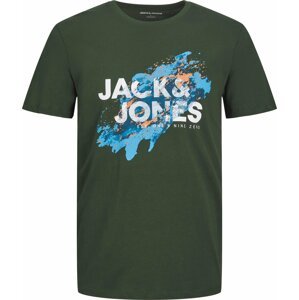 Tričko 'Nelson' jack & jones světlemodrá / zelená / oranžová / bílá