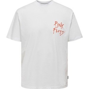 Tričko 'PINK FLOYD' Only & Sons červená / bílá