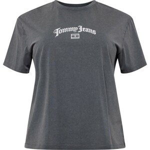 Tričko Tommy Jeans Curve černá / bílá