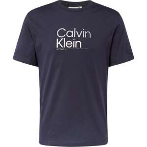 Tričko Calvin Klein marine modrá / šedá / bílá