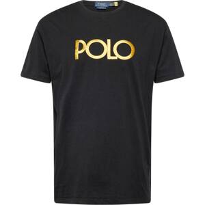 Tričko Polo Ralph Lauren zlatá / černá