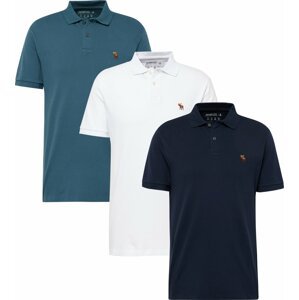 Tričko Abercrombie & Fitch námořnická modř / hnědá / petrolejová / bílá