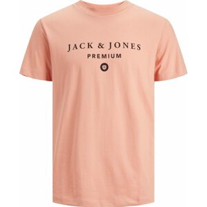 Tričko 'CMASON' jack & jones lososová / černá