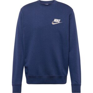 Mikina Nike Sportswear tmavě modrá / stříbrně šedá / bílá