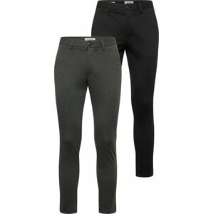 Chino kalhoty jack & jones šedý melír / černá