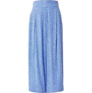 Kalhoty se sklady v pase Marks & Spencer nebeská modř / černá / bílá