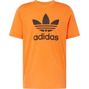 Tričko 'Adicolor Classics Trefoil' adidas Originals oranžová / černá