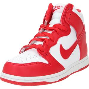 Tenisky 'Dunk' Nike Sportswear červená / bílá
