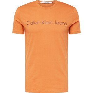 Tričko Calvin Klein Jeans oranžová / černá