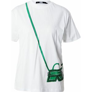 Tričko 'IKON' Karl Lagerfeld zelená / bílá