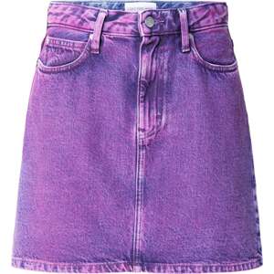 Sukně Calvin Klein Jeans tmavě fialová