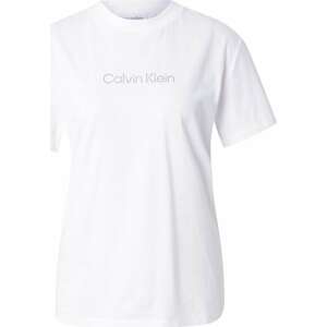 Tričko 'HERO' Calvin Klein stříbrně šedá / bílá
