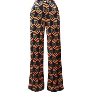 Kalhoty 'NEIGE' Derhy námořnická modř / khaki / oranžová