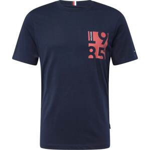 Tričko Tommy Hilfiger námořnická modř / světle červená / bílá