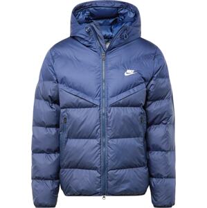 Zimní bunda Nike Sportswear námořnická modř / bílá