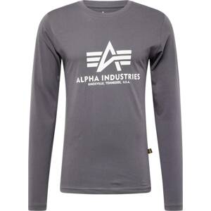 Tričko alpha industries tmavě šedá / bílá