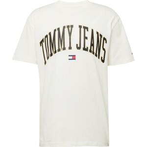 Tričko Tommy Jeans světle žlutá / černá / bílá