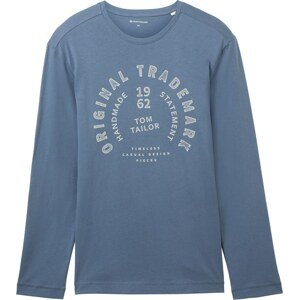 Tričko Tom Tailor chladná modrá / offwhite
