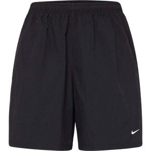 Kalhoty 'Solo Swoosh' Nike Sportswear černá / bílá