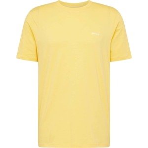 Tričko 'Dero' HUGO pastelově žlutá / bílá