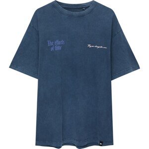 Tričko Pull&Bear královská modrá / petrolejová / světle fialová / bílá