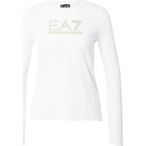 Tričko EA7 Emporio Armani zlatá / bílá
